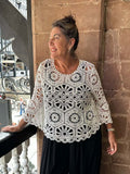 Boho Crochet Top - Warm White
