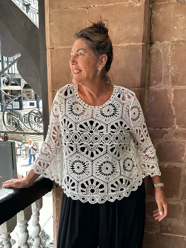 Boho Crochet Top - Warm White