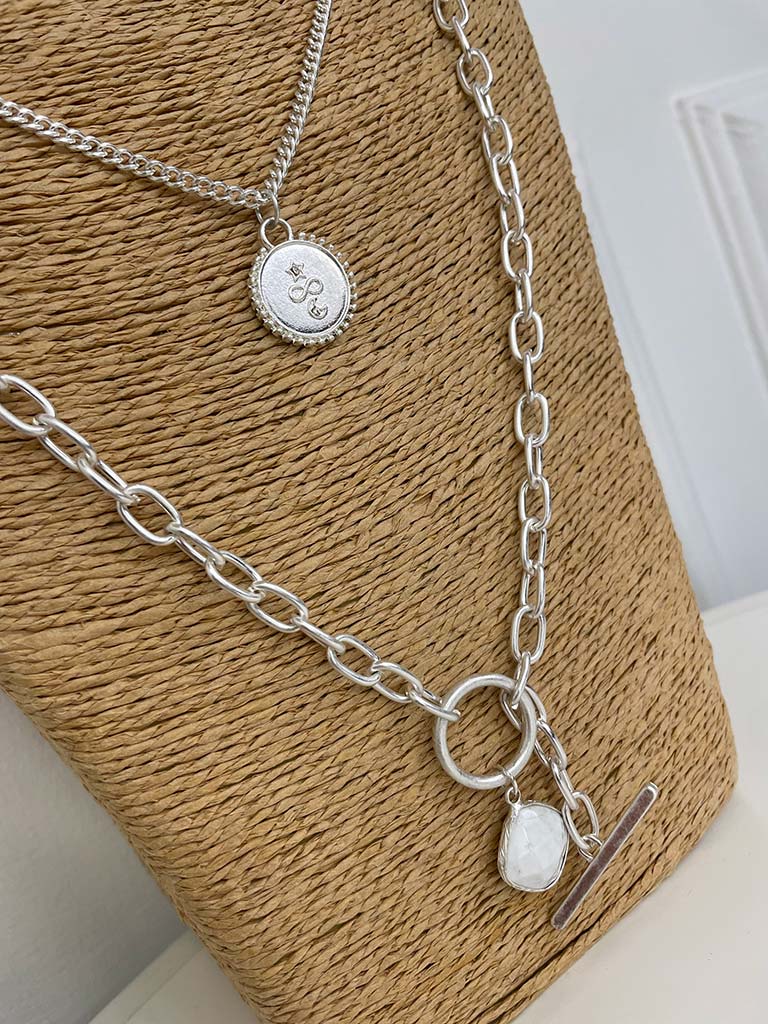 Envy Star Infinity & Moon Necklace - Silver