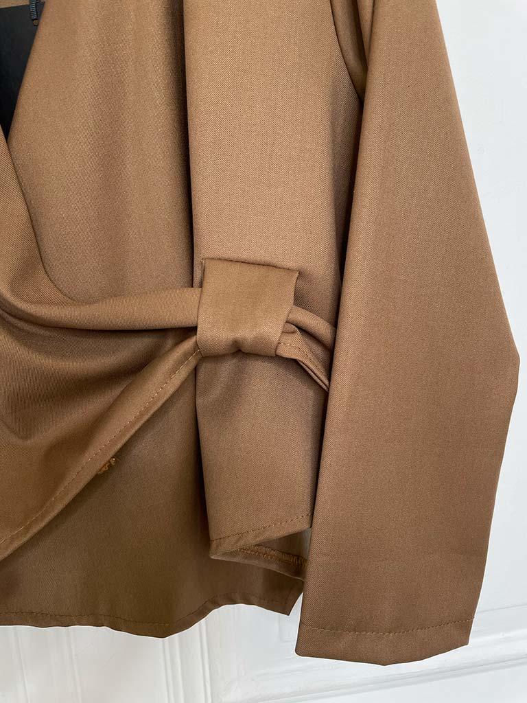 I.D Cropped Pull Through Jacket - Camel