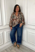 Barrel Leg Jeans - Mid Blue