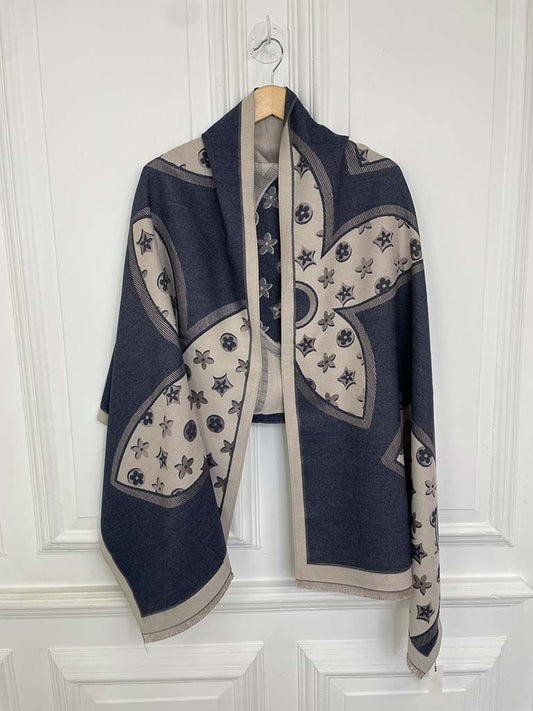 Malissa J Daisy Logo Scarf - Denim