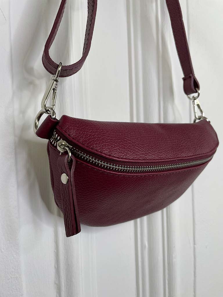 Leather Bumbag - Burgundy