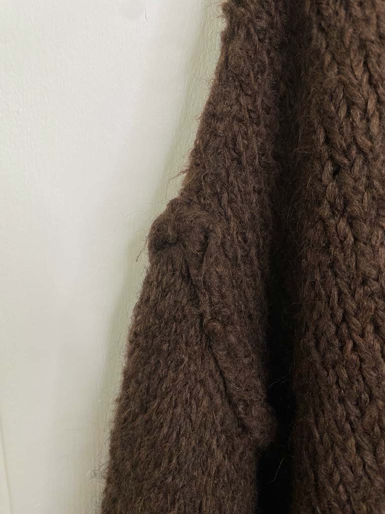 Chunky Exposed Seam Knit - Chocolate