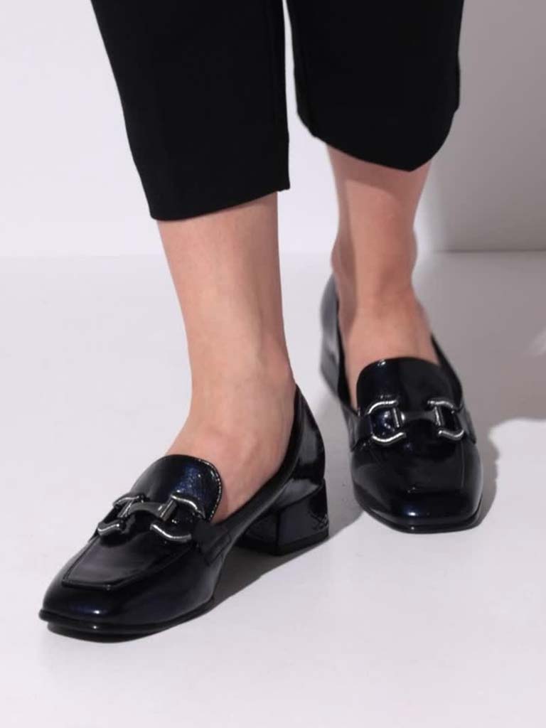 Tamaris Snaffle Heeled Loafers - Navy