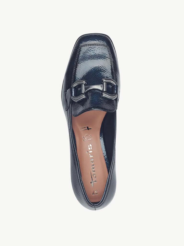 Tamaris Snaffle Heeled Loafers - Navy