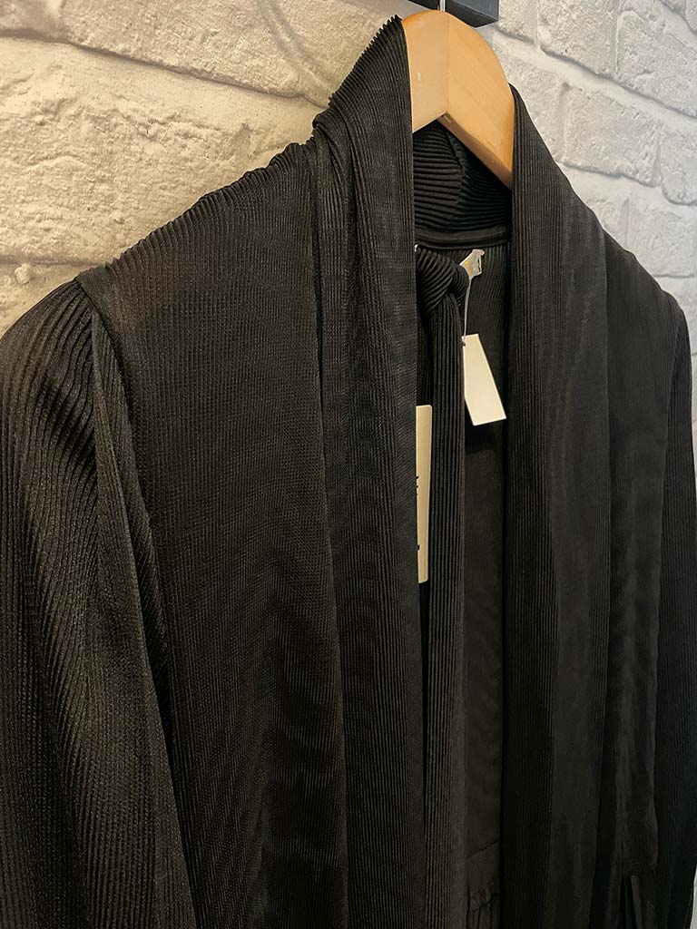 Malissa J Pleated Duster Jacket - Black