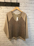 Malissa J Sequin Sweat Top - Latte