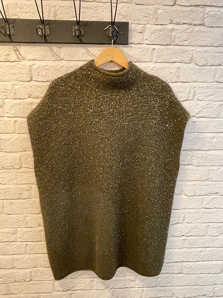 Malissa J Sequin Tank Knit - Khaki