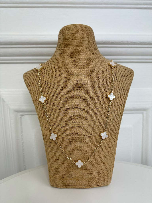 Envy Alhambra Chain Necklace - Gold & Ivory