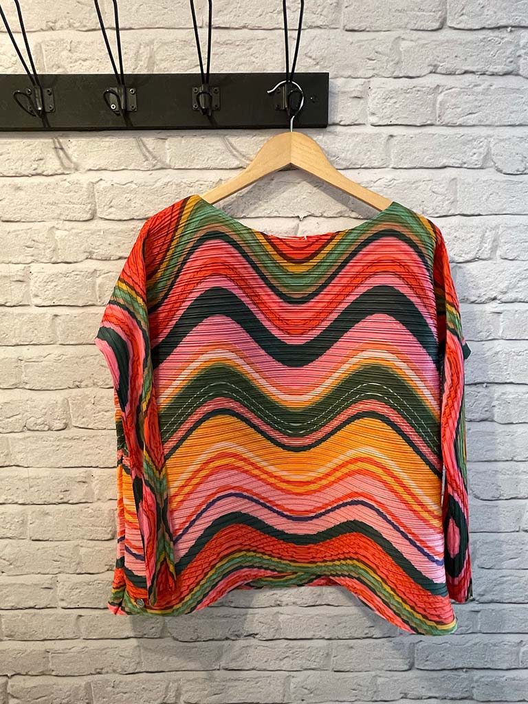 Malissa J Swirl Pleat Top