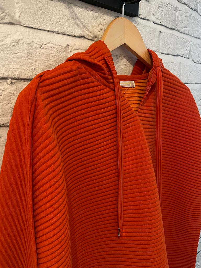 Malissa J Pleat Hoodie - Orange