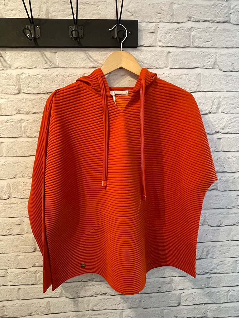 Malissa J Pleat Hoodie - Orange