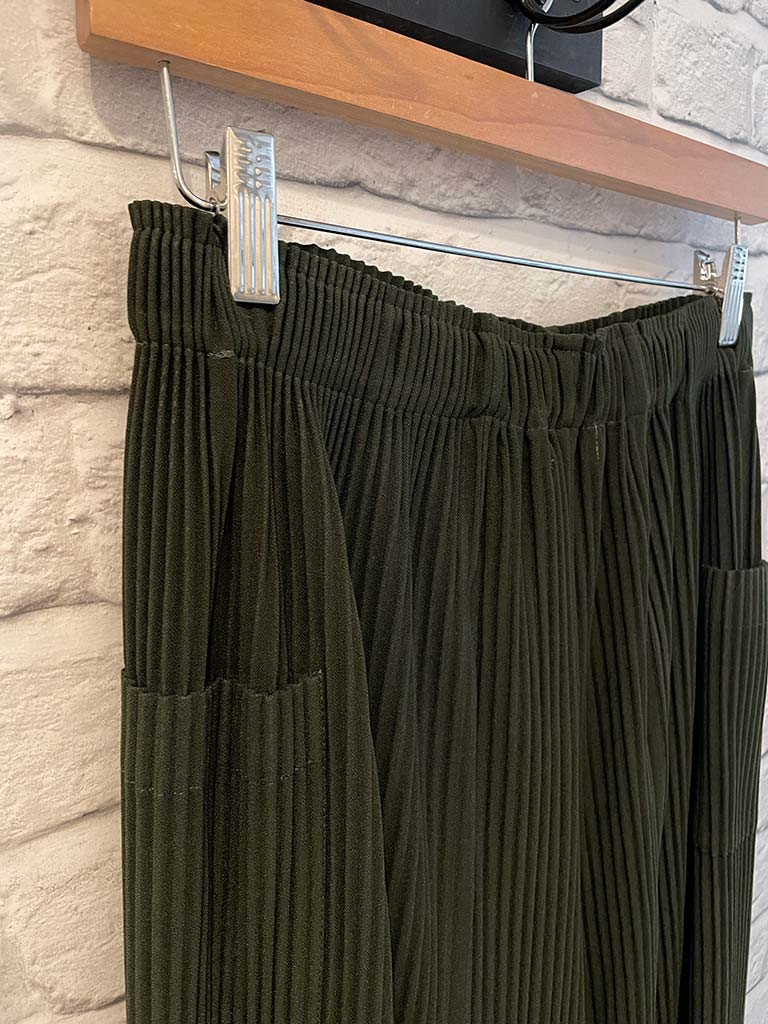 Malissa J Pleat 7/8 Palazzos - Khaki