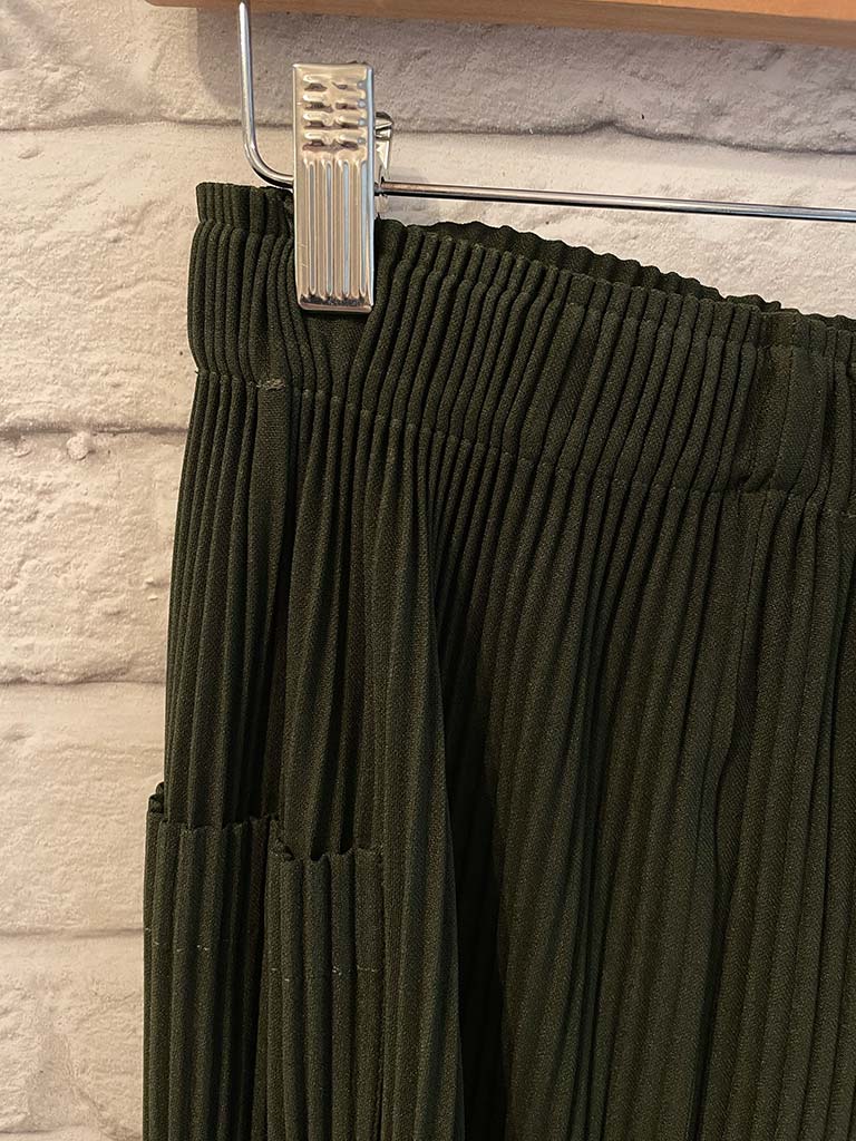 Malissa J Pleat 7/8 Palazzos - Khaki
