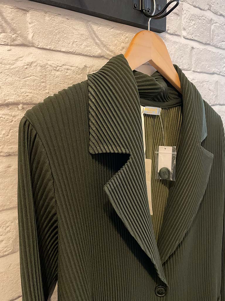 Malissa J Pleat Blazer - Khaki