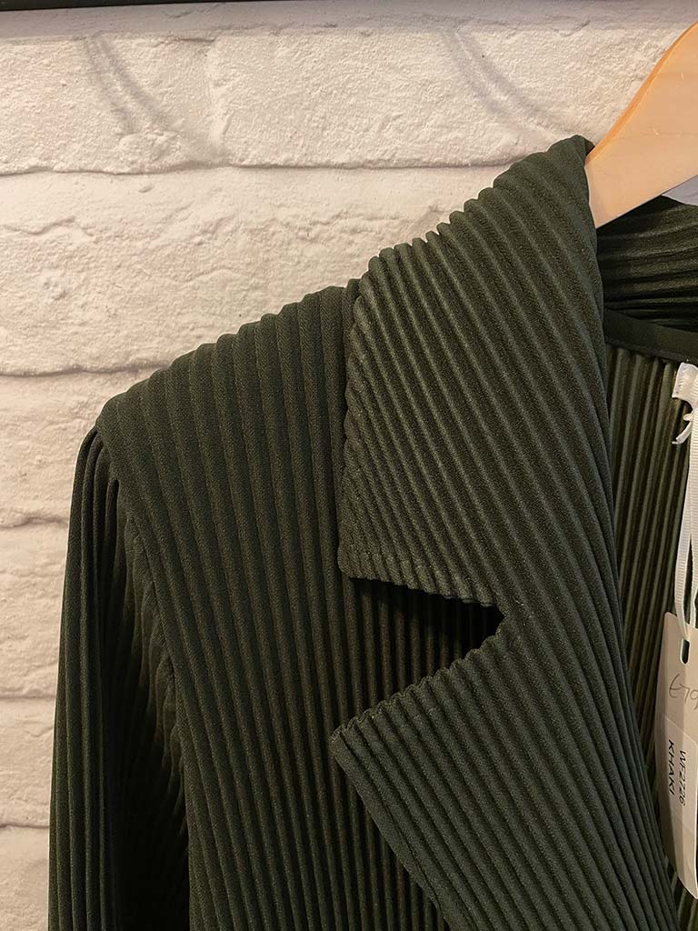 Malissa J Pleat Blazer - Khaki
