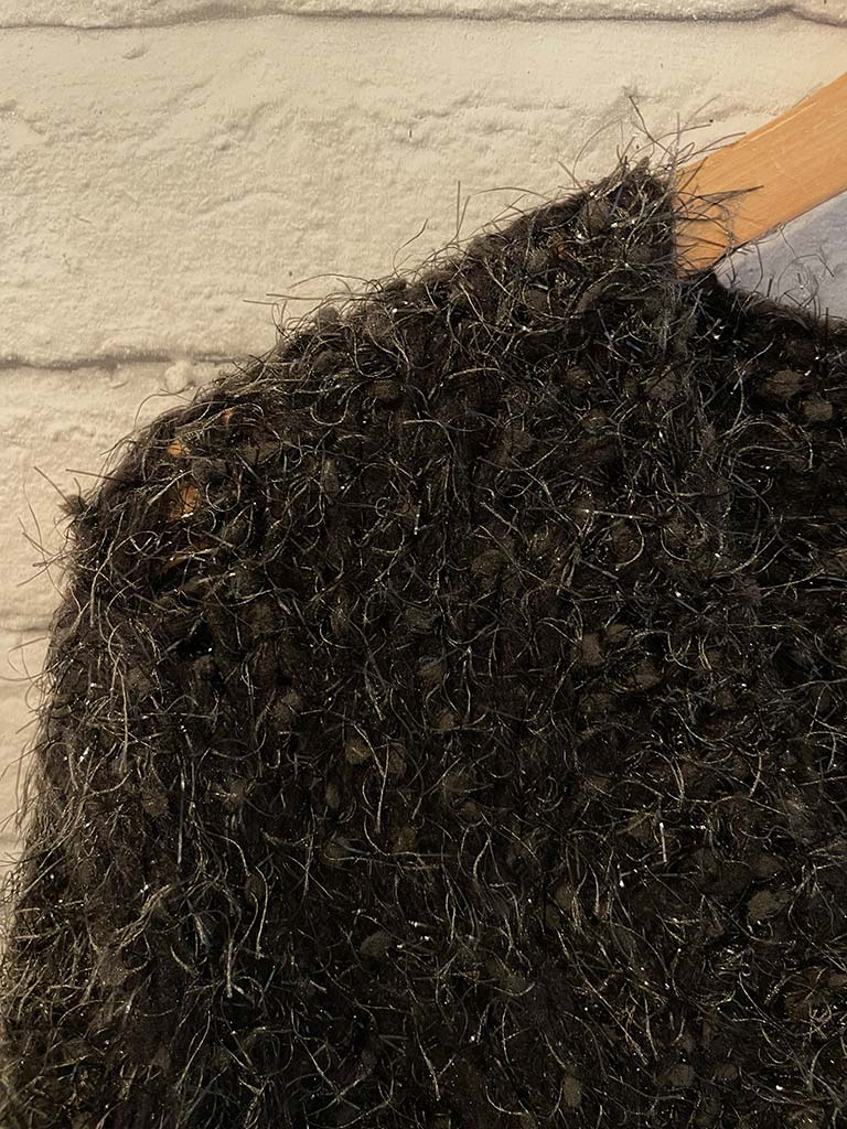 Malissa J Shaggy Shimmer Knit - Chocolate