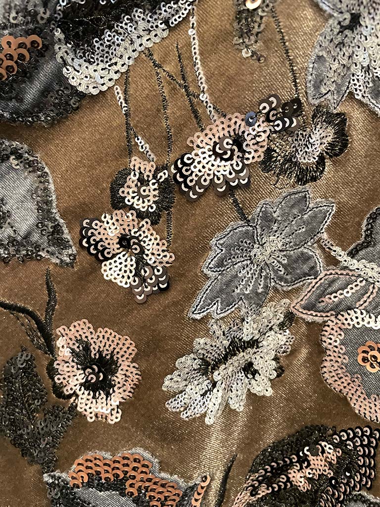 Malissa J Vintage Sequin Jacket - Latte