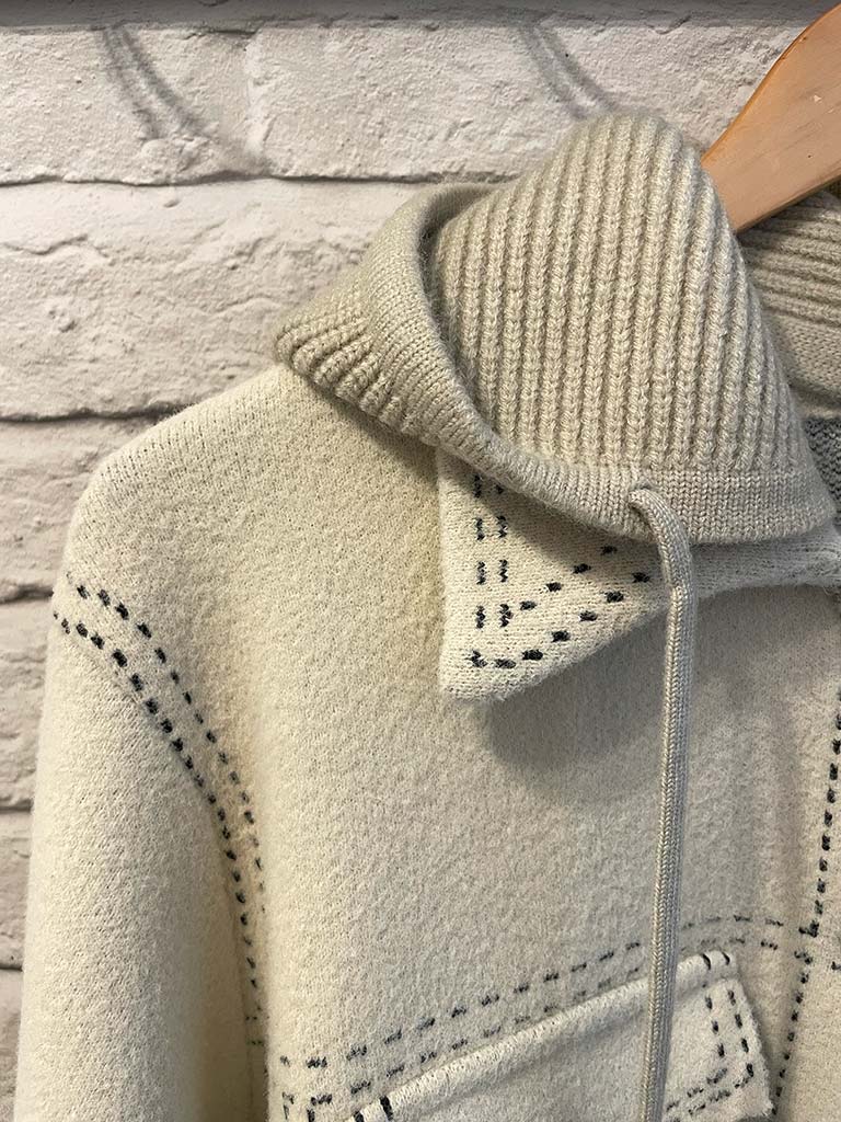 Malissa J Stitched Hoodie Jacket - Stone