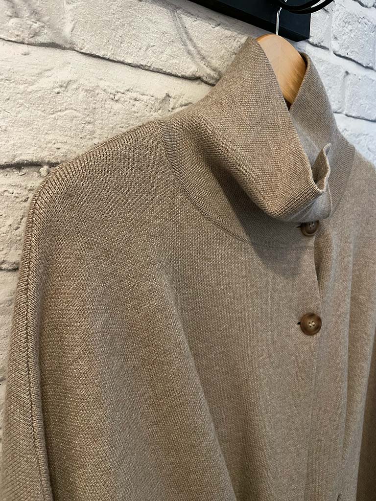 Malissa J Button Poncho - Stone