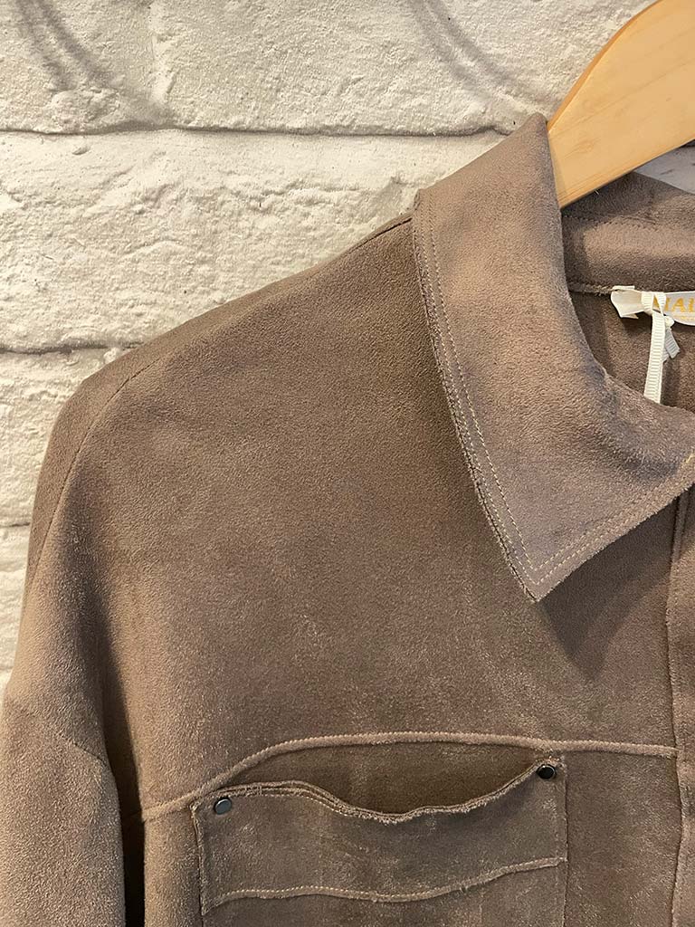 Malissa J Faux Suede Jacket - Mushroom