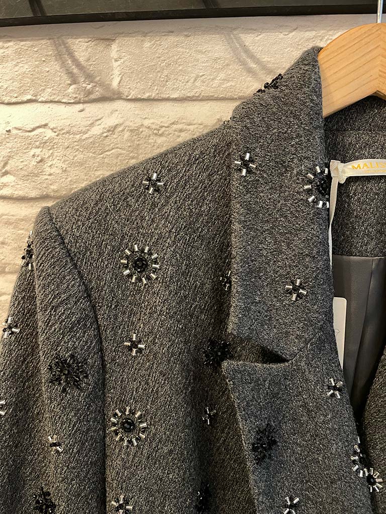 Malissa J Beaded Blazer - Grey