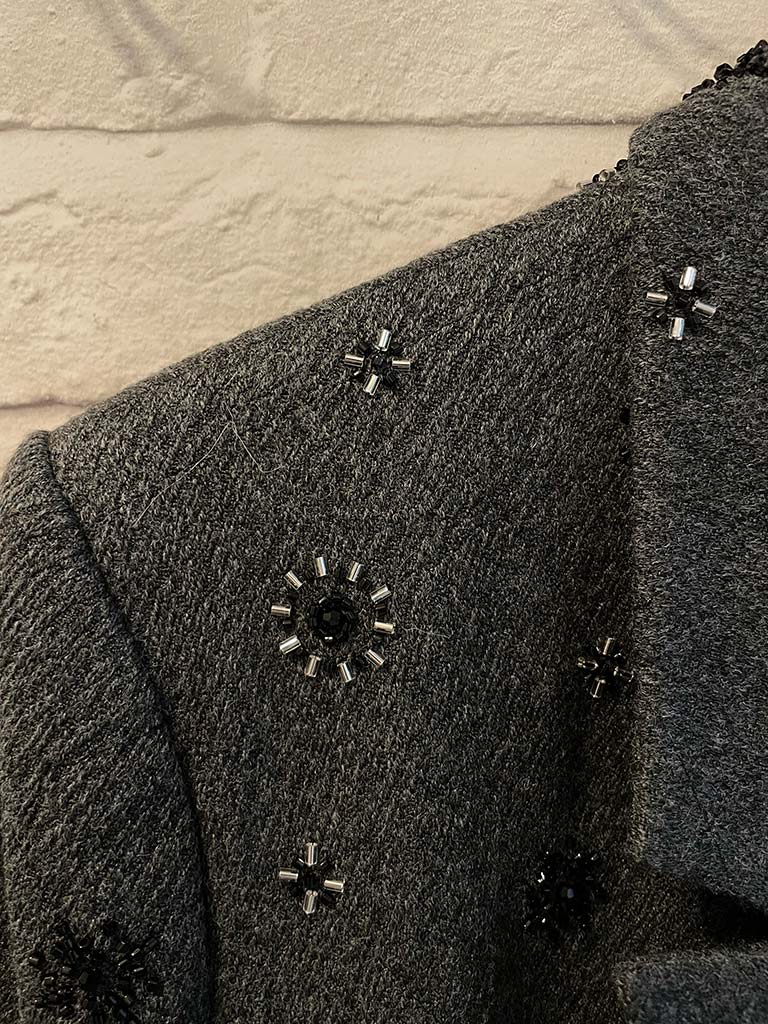 Malissa J Beaded Blazer - Grey