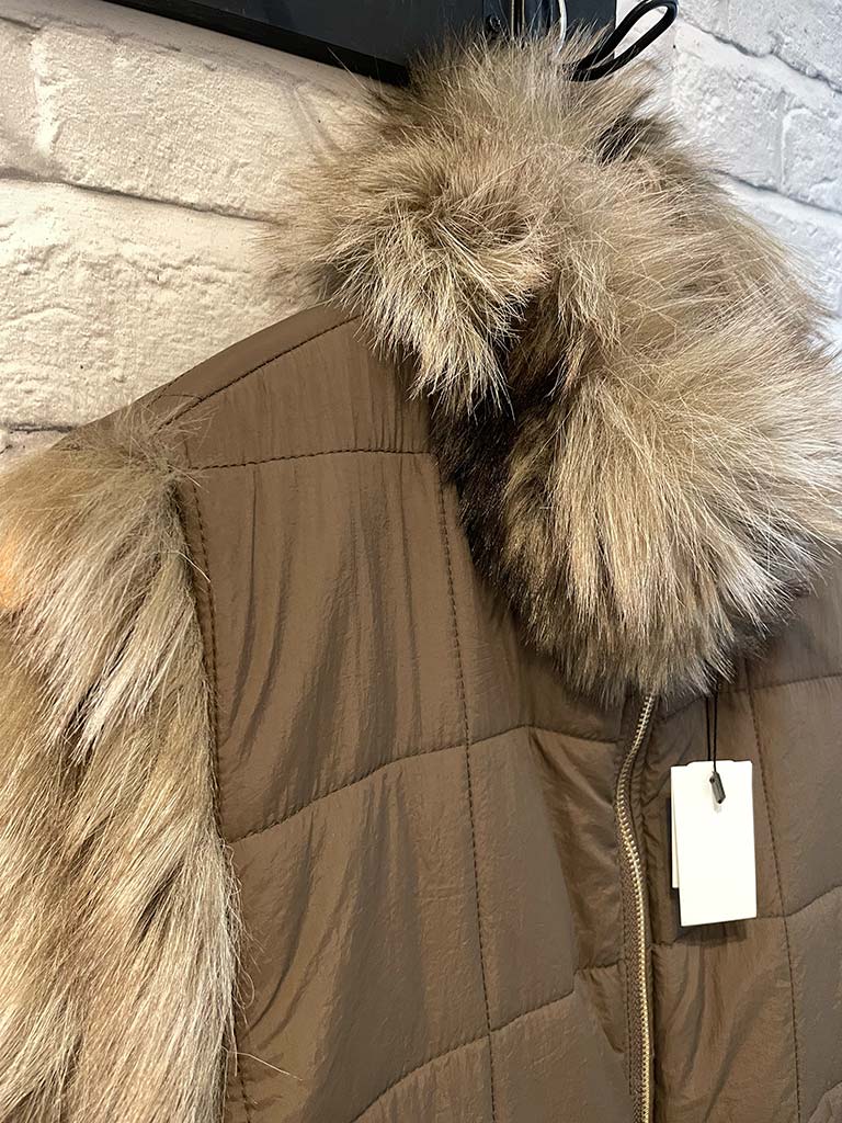 Malissa J Reversible Faux Fur Gilet - Brown