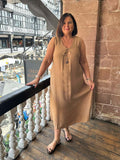 Sleeveless Midaxi Dress - Caramel