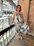 Patchwork Paisley Dress - Dove
