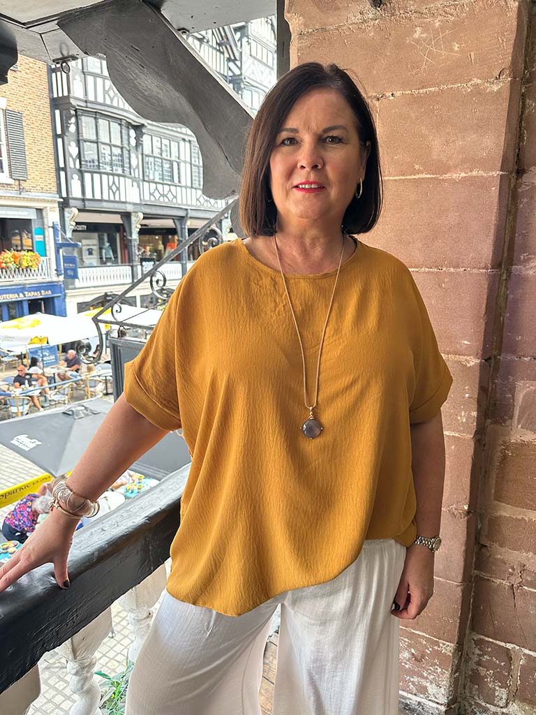 Oversized Basic Top - Ochre