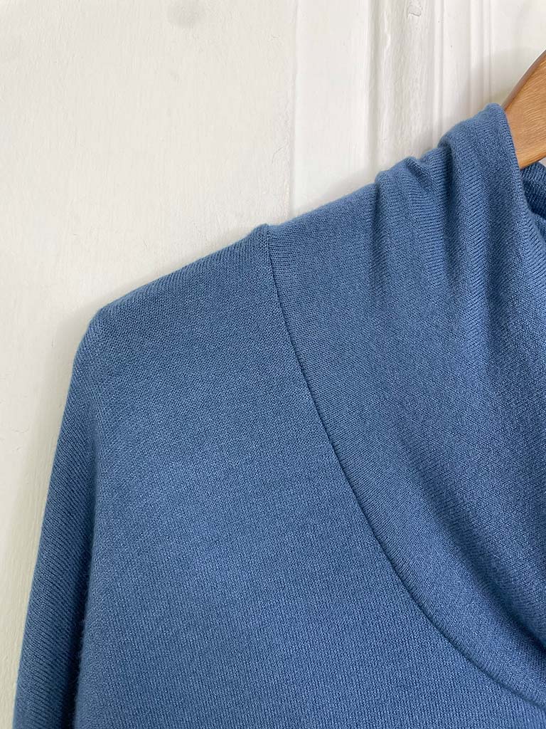 Super Soft Cowl Neck Knit - Denim