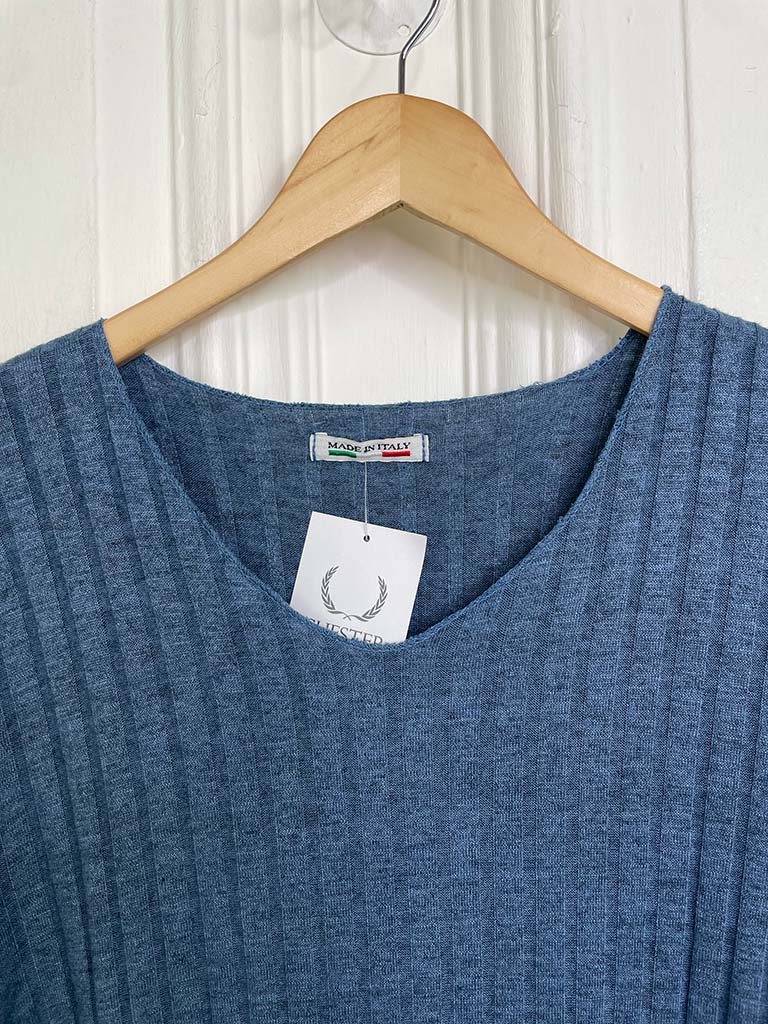 Super Soft Basic Ribbed Top - Denim