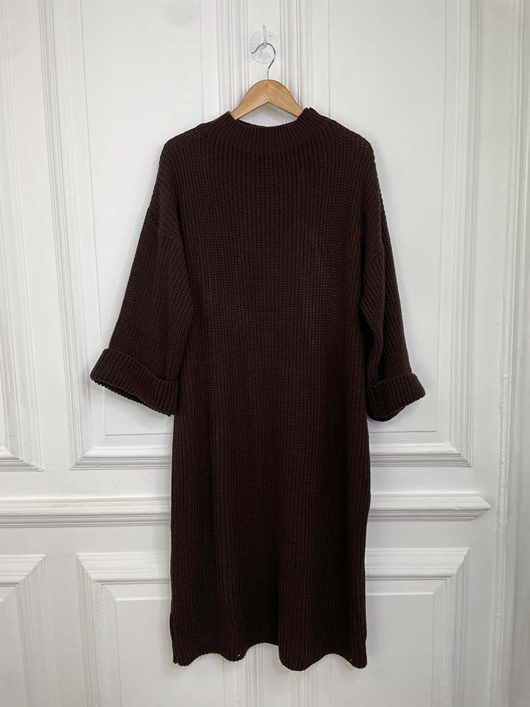 Chunky Knitted Dress - Dark Chocolate