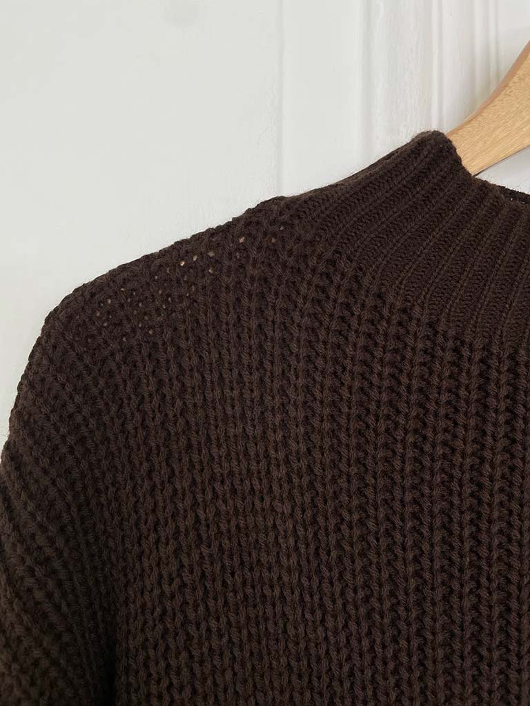 Chunky Knitted Dress - Dark Chocolate