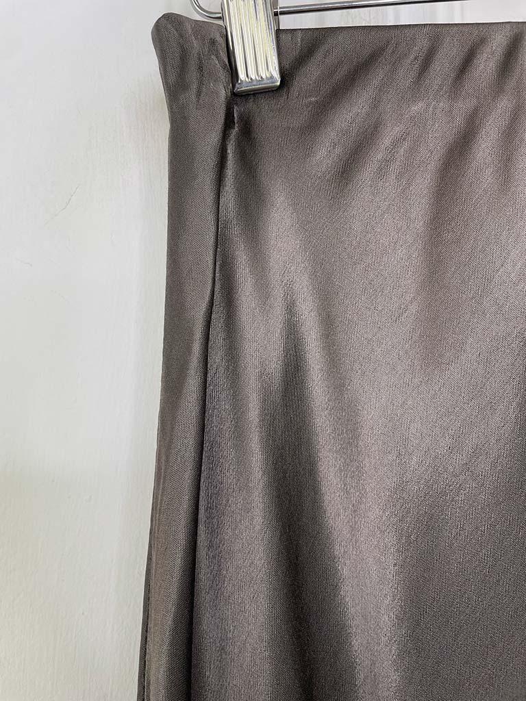 Silk Mix Skirt - Dark Truffle