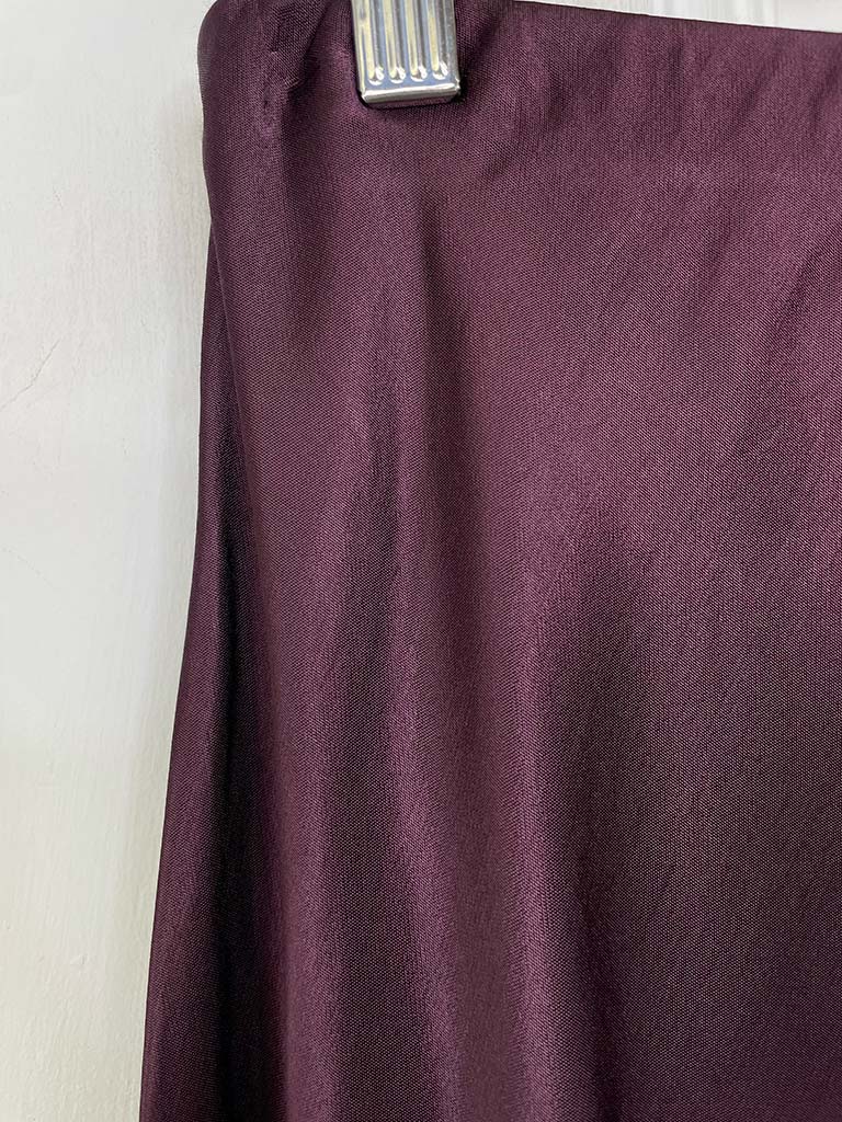 Silk Mix Skirt - Plum