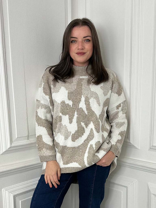Luxe Supersoft Camo Knit - Stone