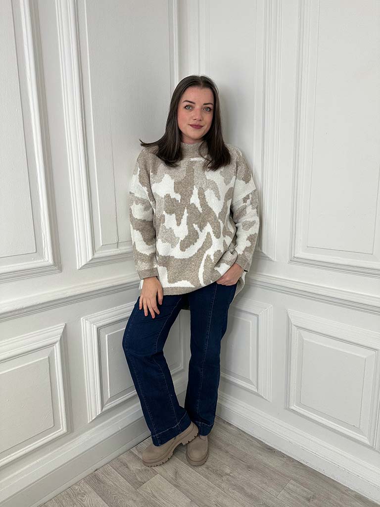 Luxe Supersoft Camo Knit - Stone
