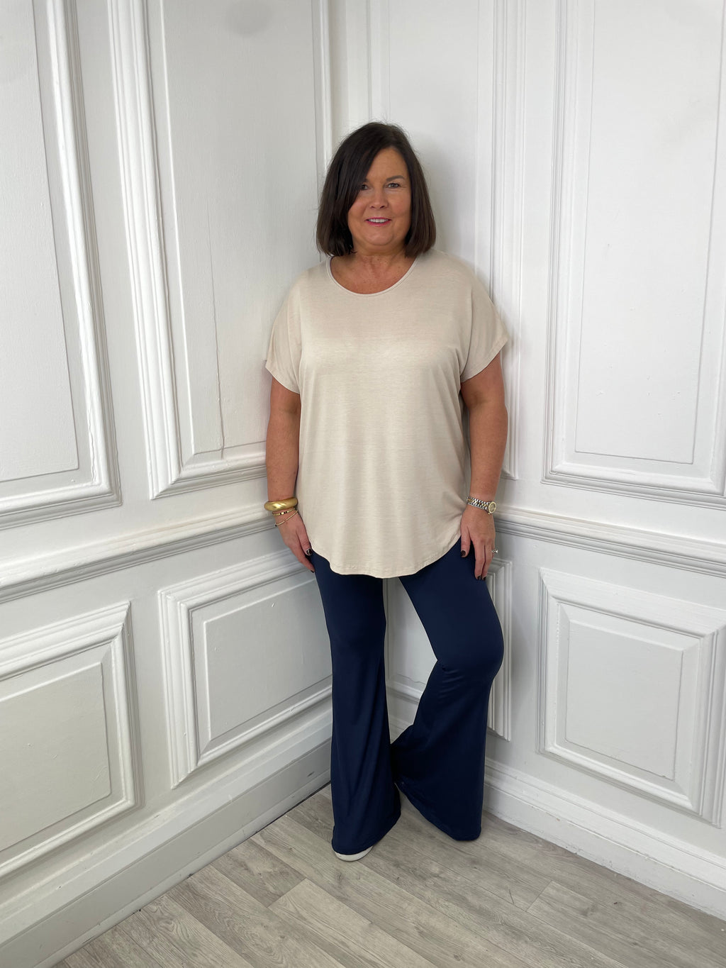 Flared Leggings - Navy