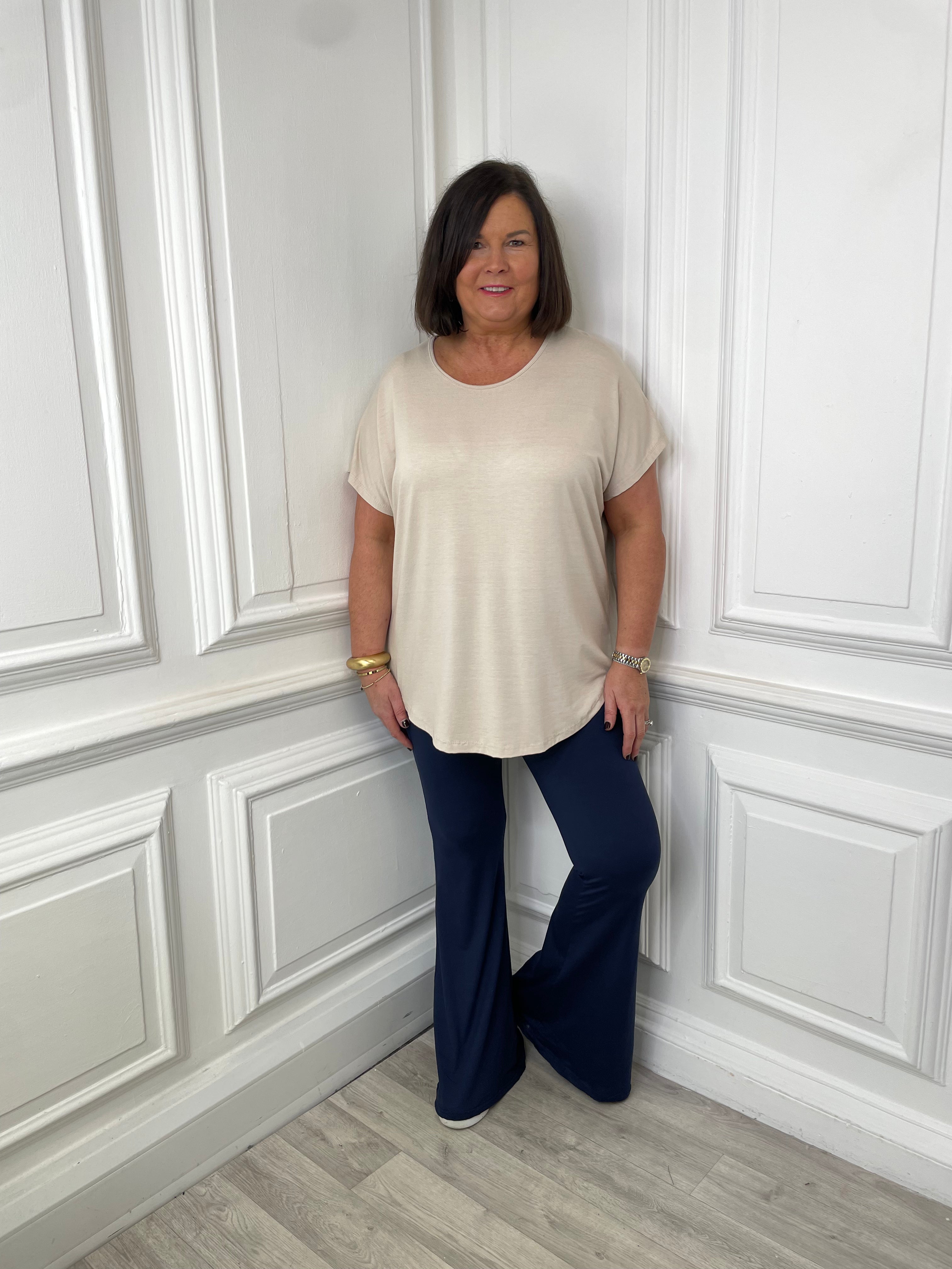 Flared Leggings - Navy