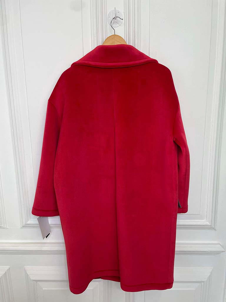 Luxe Double Breasted Coat - Ruby Red