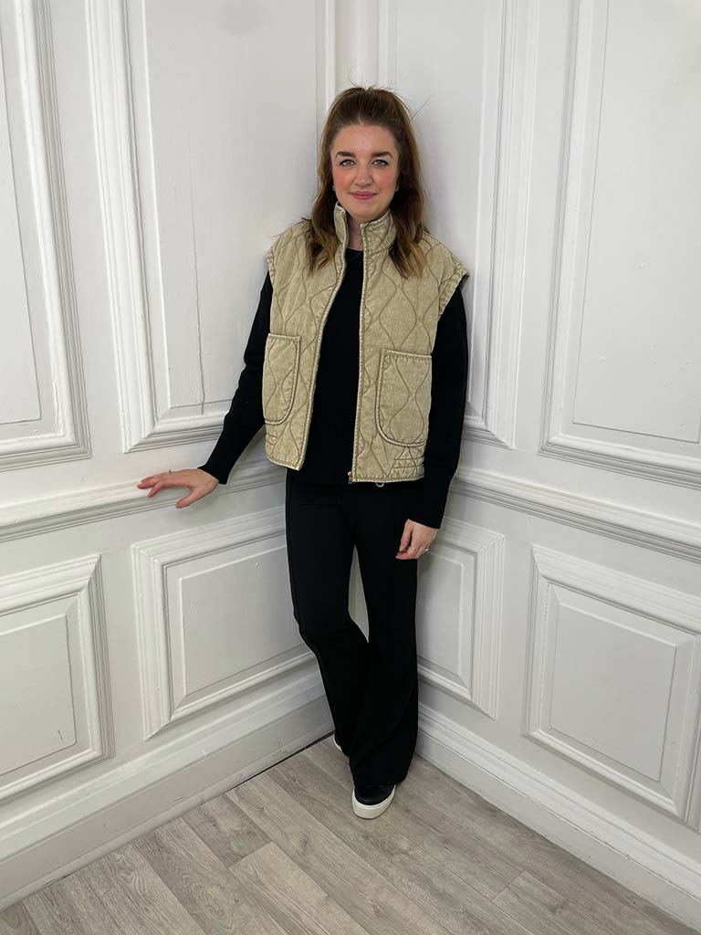 Quilted Gilet - Vintage Sage