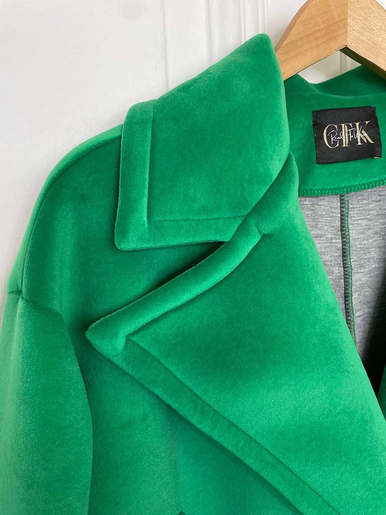 Luxe Double Breasted Coat - Clover