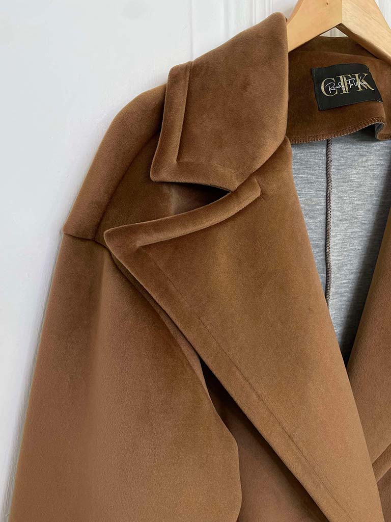 Luxe Double Breasted Coat - Toffee