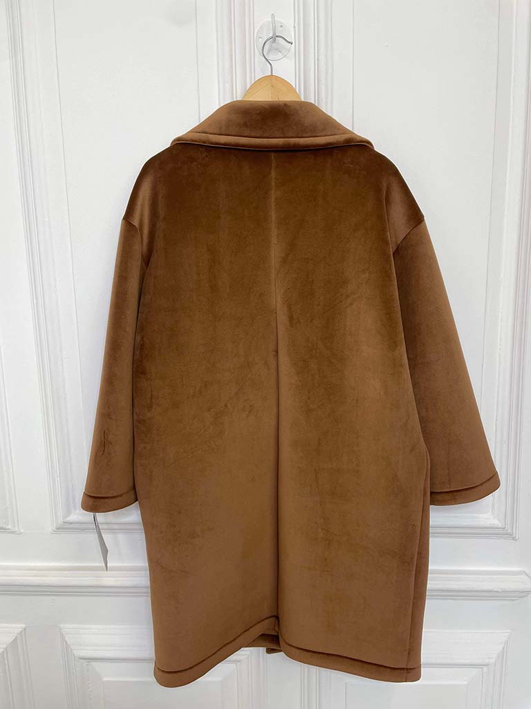 Luxe Double Breasted Coat - Toffee