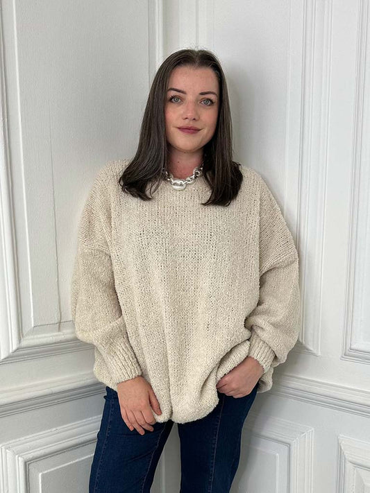 Oversized Teddy Knit - Ecru