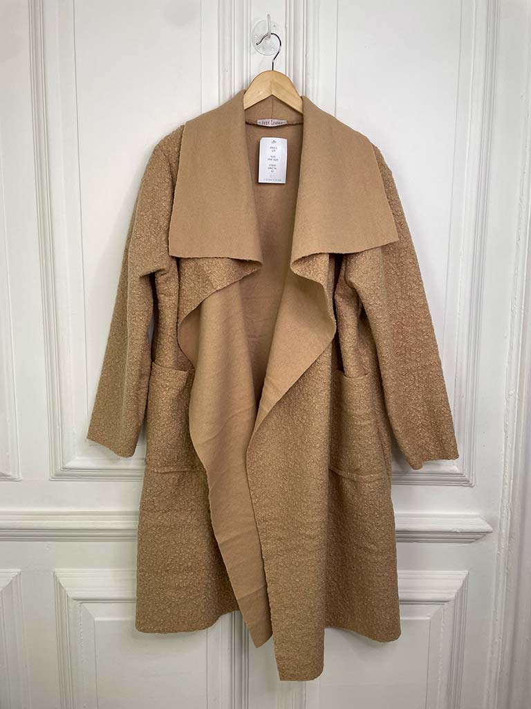 Boucle Waterfall Coat - Butterscotch