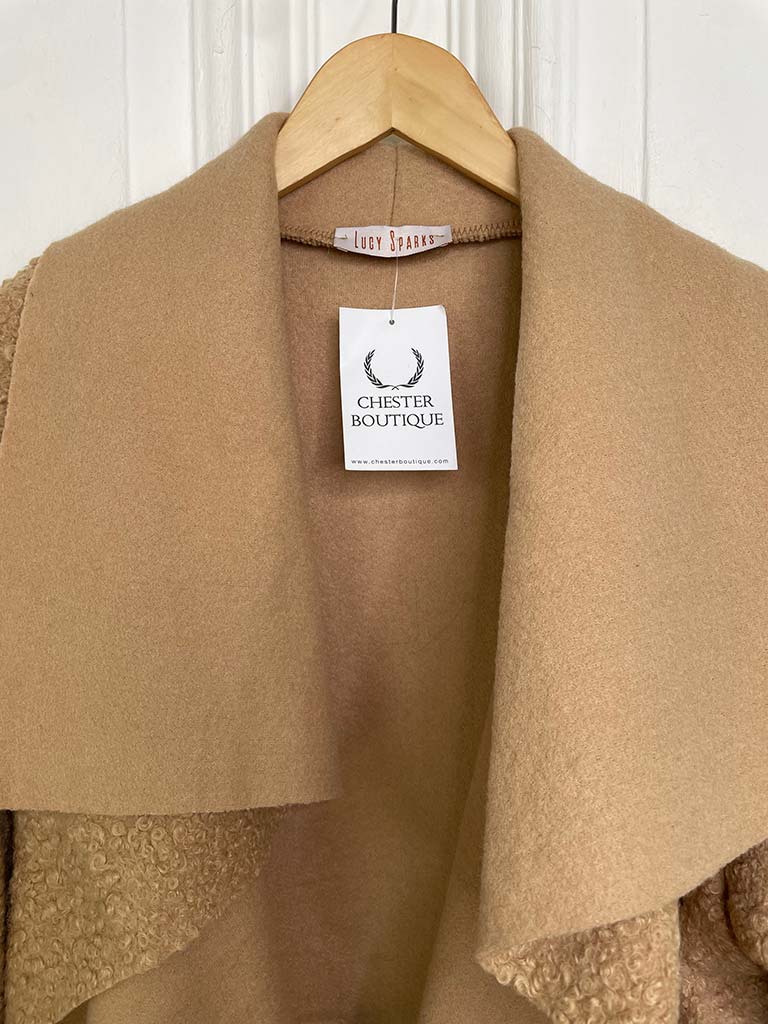 Boucle Waterfall Coat - Butterscotch